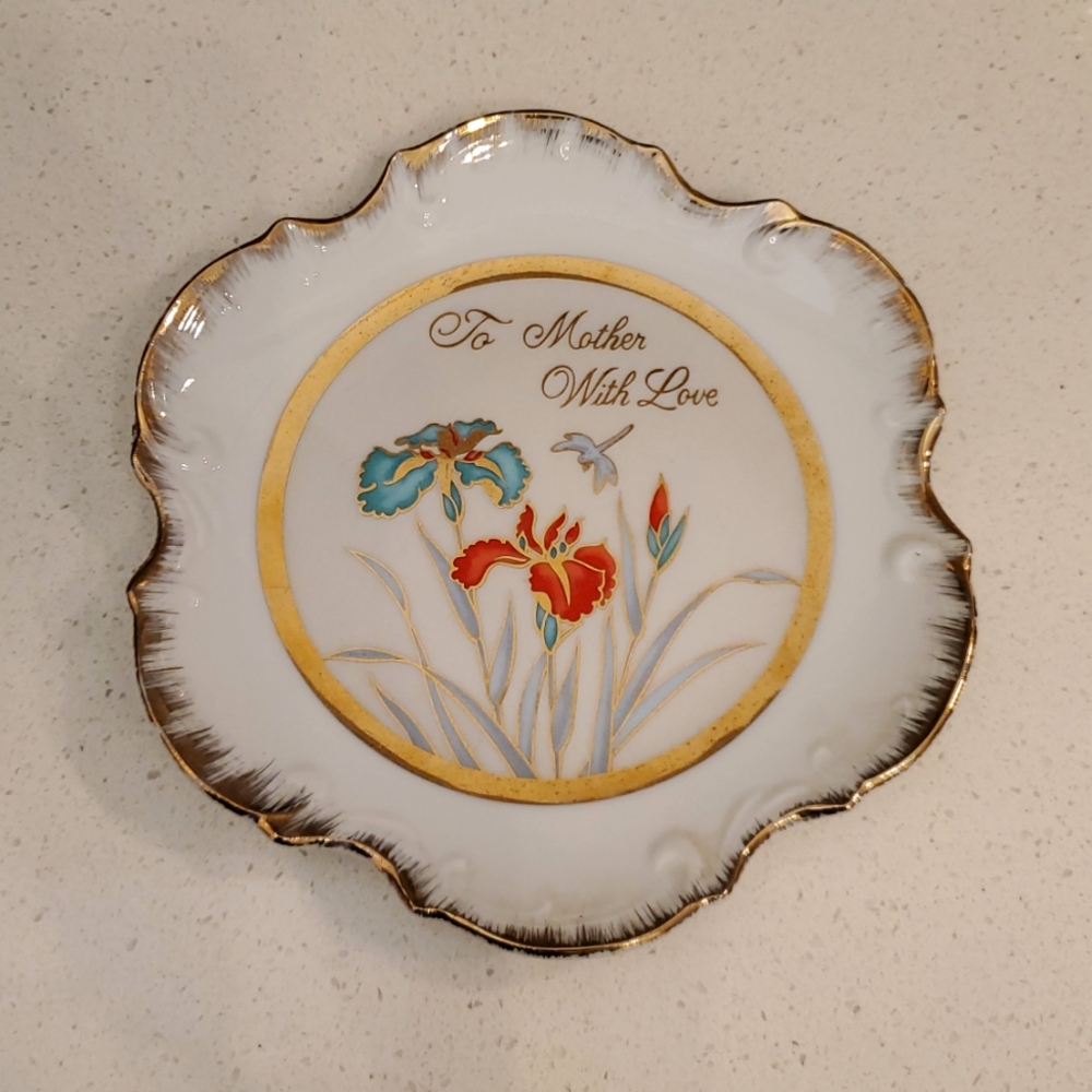 Vintage To Mother with Love Decorative Plate Japan 💐